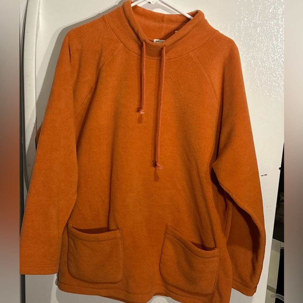 Ann Taylor LOFT fleece half-zip hoodie sweatshirt oversized M/L